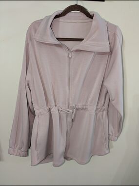 RBX Light Mauve Zip-Front Drawstring Jacket